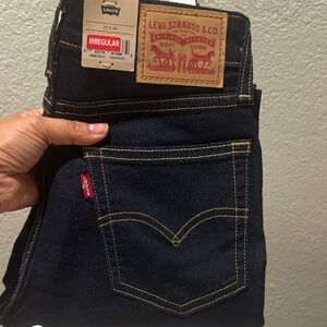 Levi's Dark Blue Denim Jeans with Yellow Stitching
